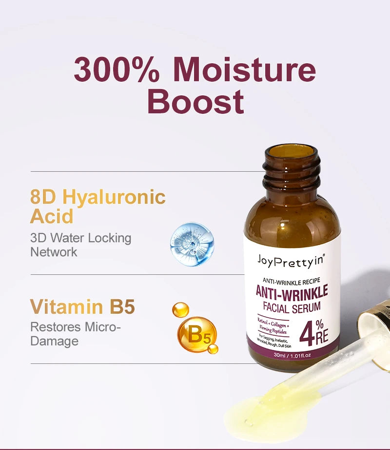 Retinol Face Serum Anti Wrinkle Deep Moisturizing Nourish Essence Fade Fine Line Firming Anti Aging Facial Serum Skin Care